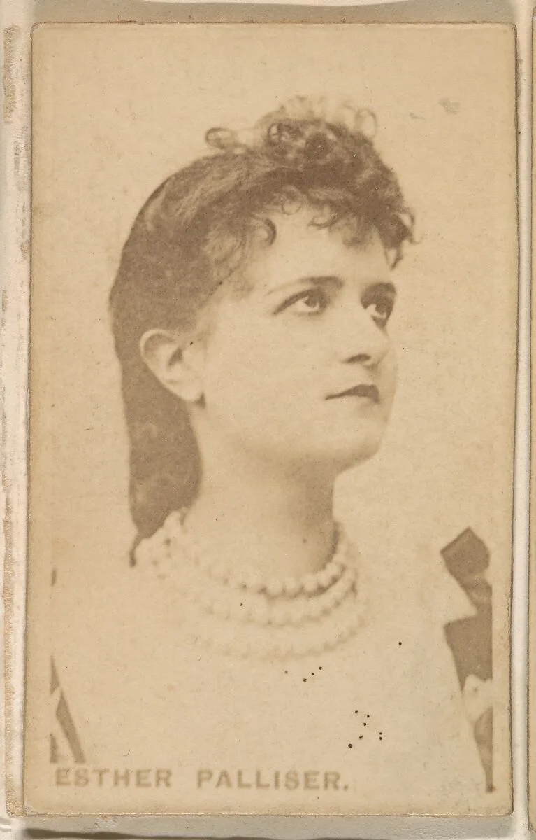 Esther Palliser, from the Actresses series (N246), Type 1, issued by Kinney Brothers to promote Sporting Extra Cigarettes — Kinney Brothers Tobacco Company