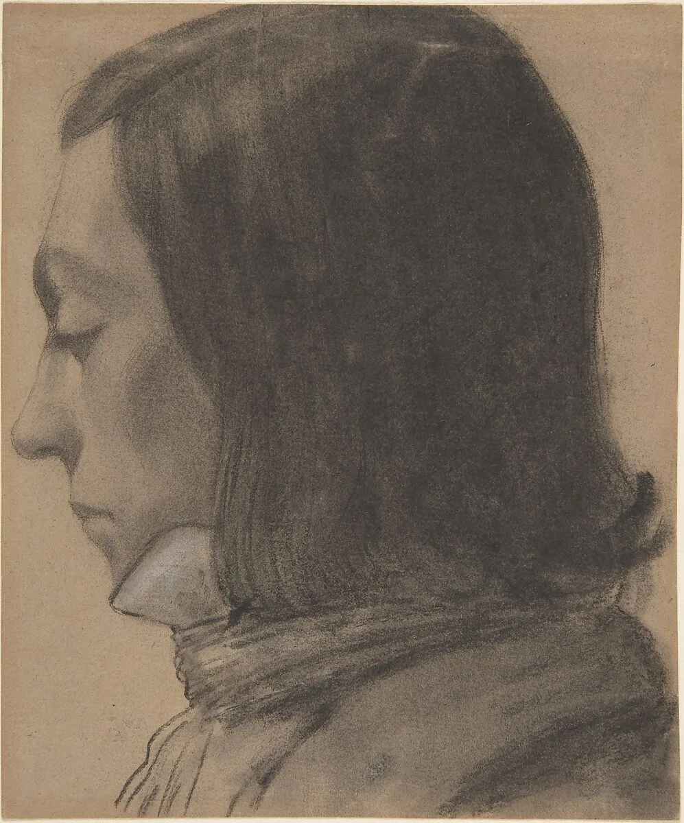 Head of a Young Man in Profile, to the Left — Anne Louis Girodet-Trioson|Anonymous, French, 18th century