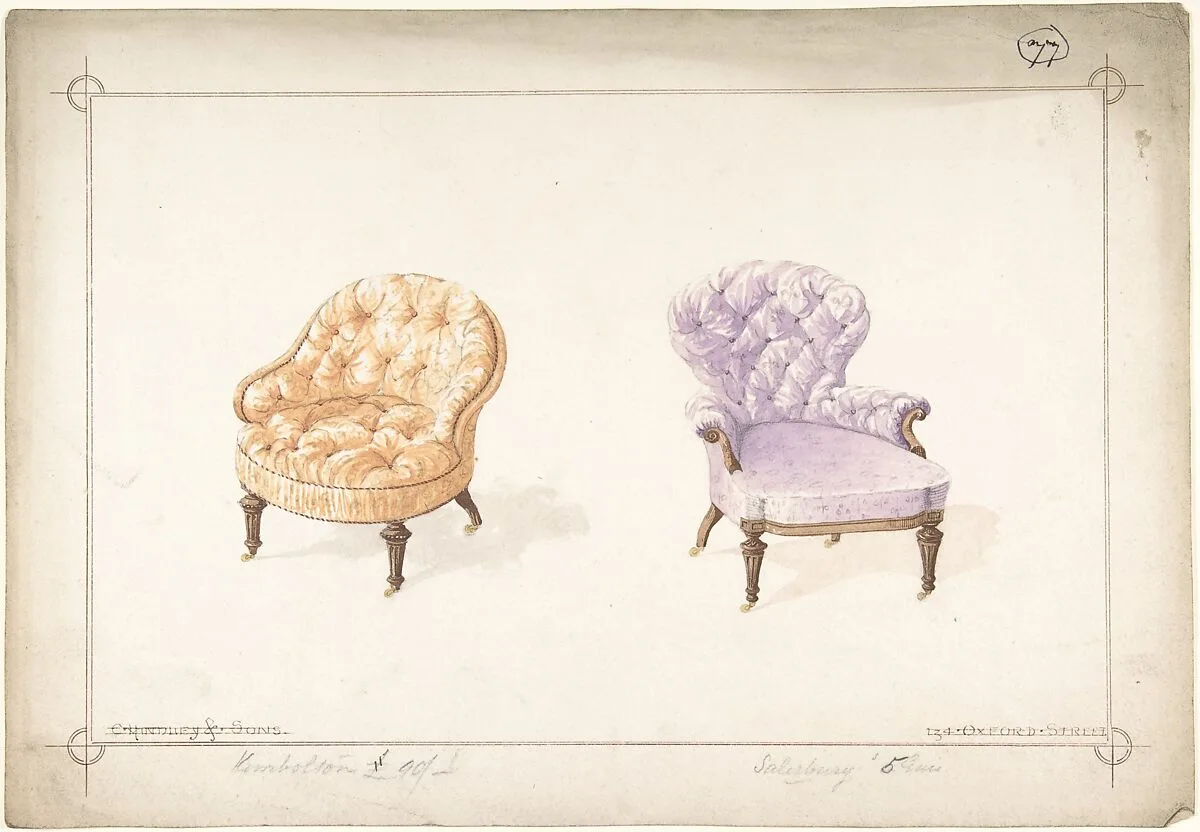 Designs for Two Chairs — Charles Hindley and Sons