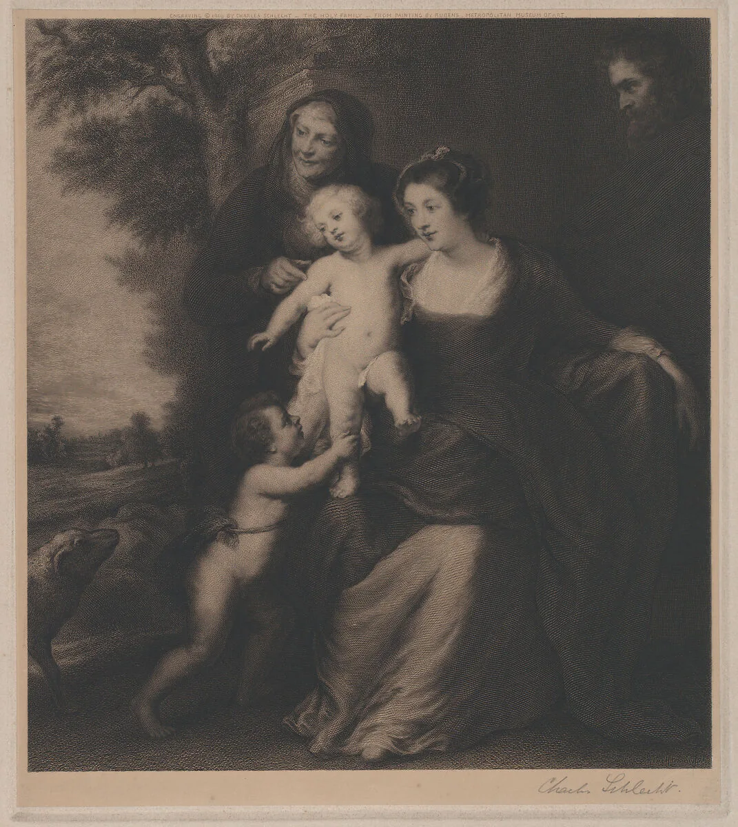 The Holy Family with Saint Anne and the infant Saint John the Baptist — Charles Schlecht|Peter Paul Rubens