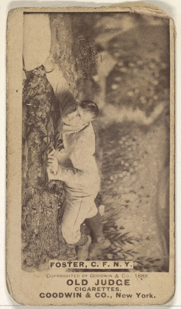 Elmer Ellsworth Foster, Center Field, New York, from the Old Judge series (N172) for Old Judge Cigarettes — Goodwin & Company