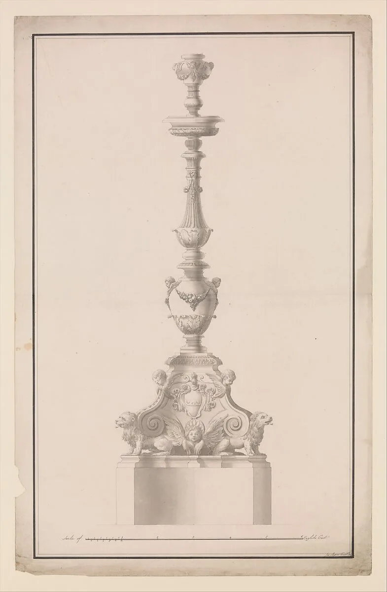 Design for a Monumental Candelabrum — James Byres