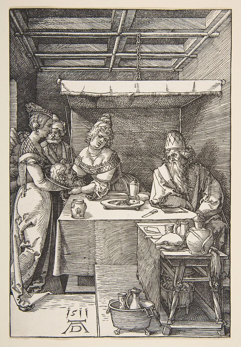 The Head of Saint John the Baptist Brought to Herod — Albrecht Dürer