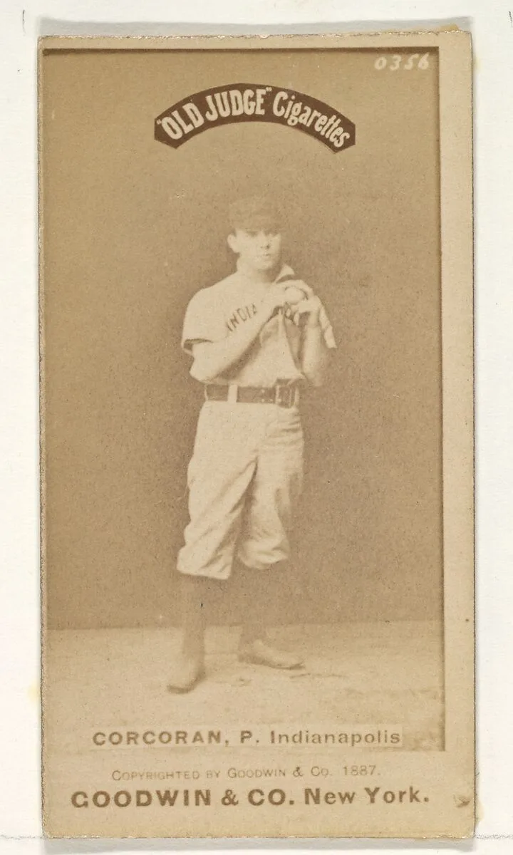 Corcoran, Pitcher, Indianapolis, from the Old Judge series (N172) for Old Judge Cigarettes — Goodwin & Company