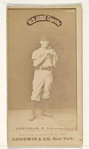 Corcoran, Pitcher, Indianapolis, from the Old Judge series (N172) for Old Judge Cigarettes