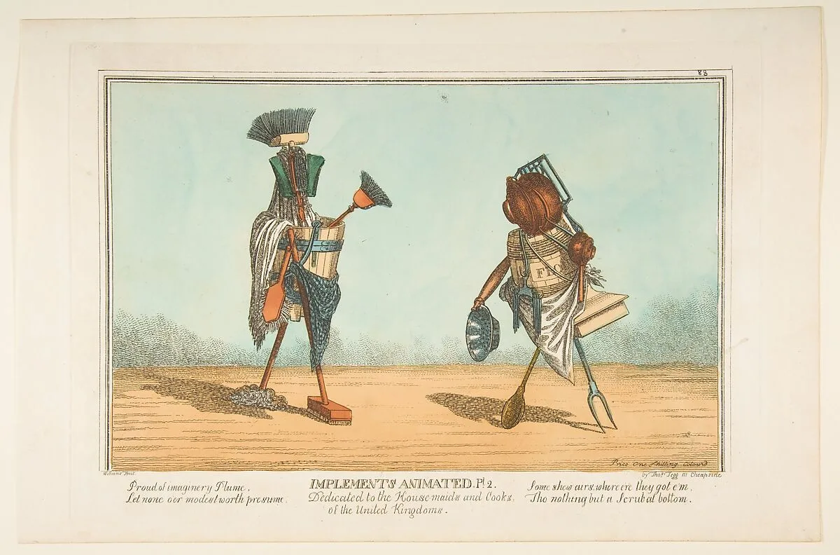 Implements Animated, Pl. 2, Dedicated to the Housemaids and Cooks of the United Kingdoms — Charles Williams|Thomas Tegg