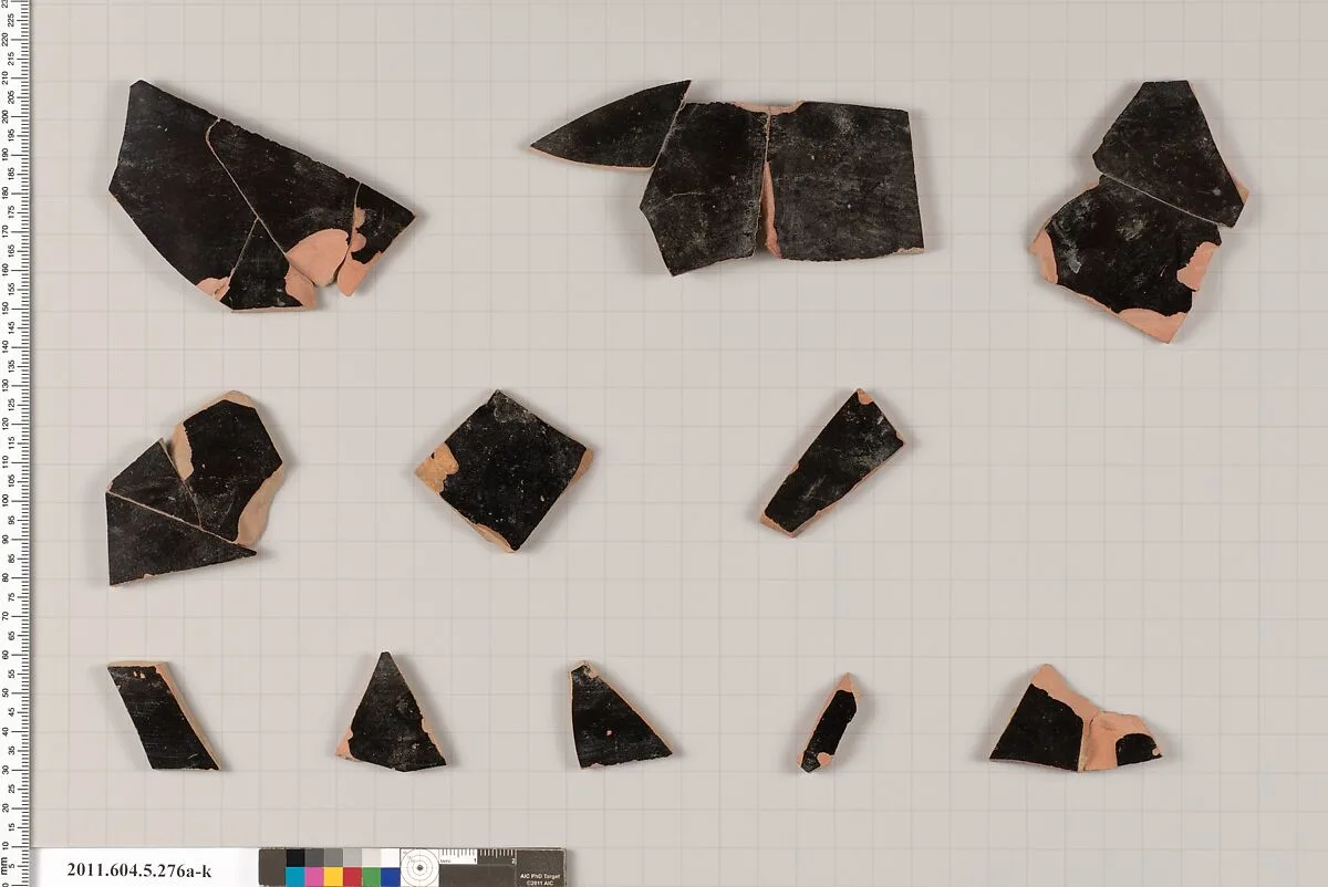 Terracotta fragments of a kylix (drinking cup) — Unknown