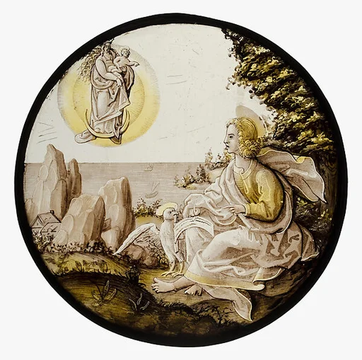 Roundel with Saint John on Patmos