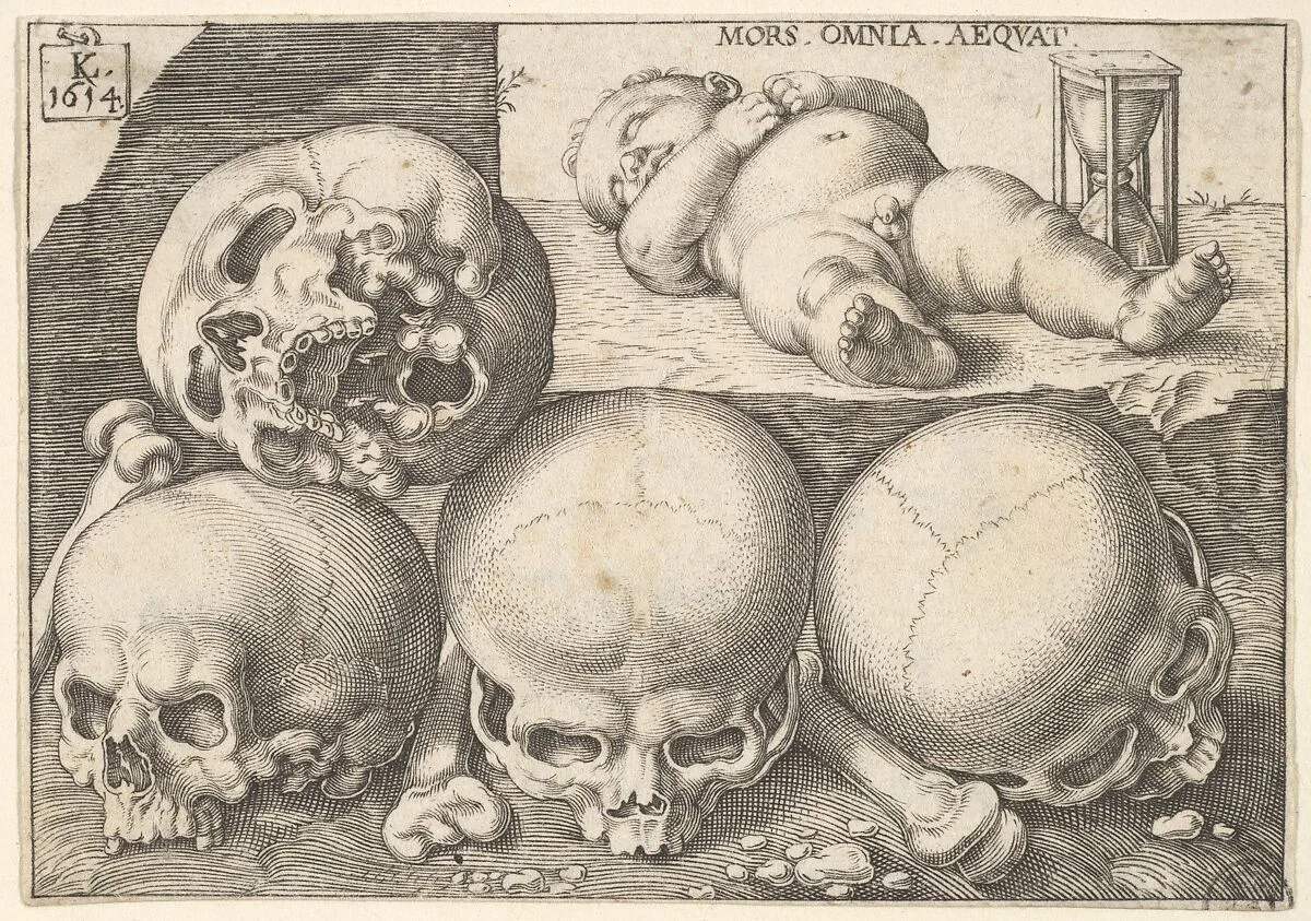 Sleeping Child with Four Skulls (reverse copy) — Lucas Kilian|Barthel Beham