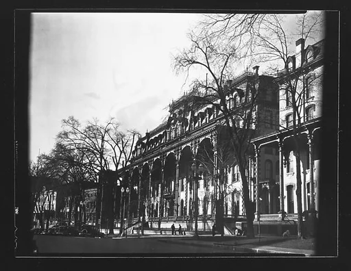 [View of Broadway Showing Grand Union Hotel, Saratoga Springs, New York]