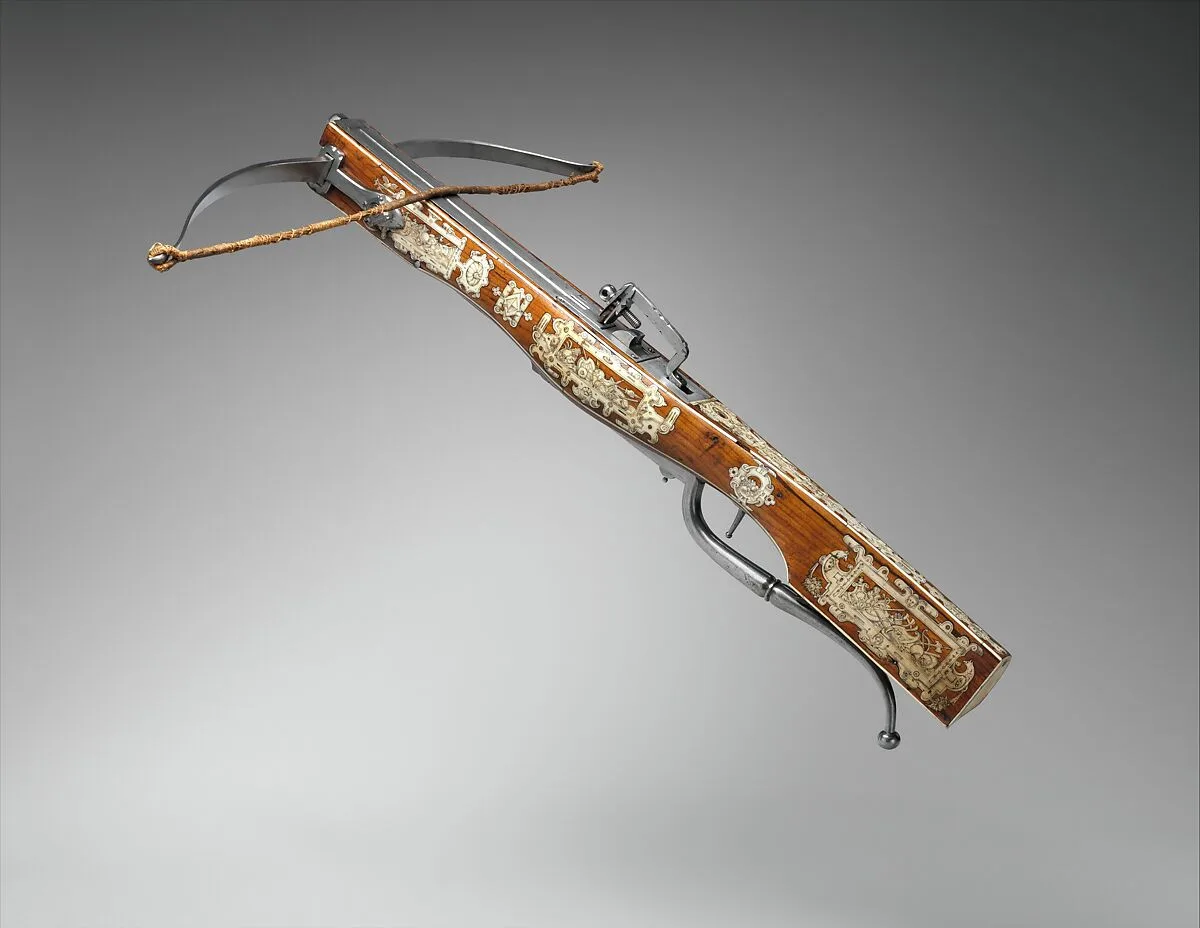Pellet and Bolt Crossbow Combined with a Wheel-Lock Gun — Jacob Floris