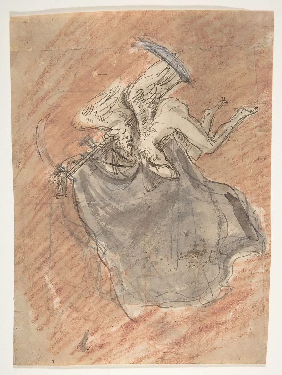 Design for a sepulchral monument with an allegory of Time; verso: Design for a sepulchral monument — Pieter Verbruggen the Younger|Anonymous, Flemish, 17th century|Michiel van der Voort