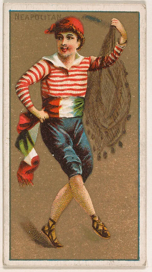 Neapolitan, from National Dances (N225, Type 1) issued by Kinney Bros. — Kinney Brothers Tobacco Company