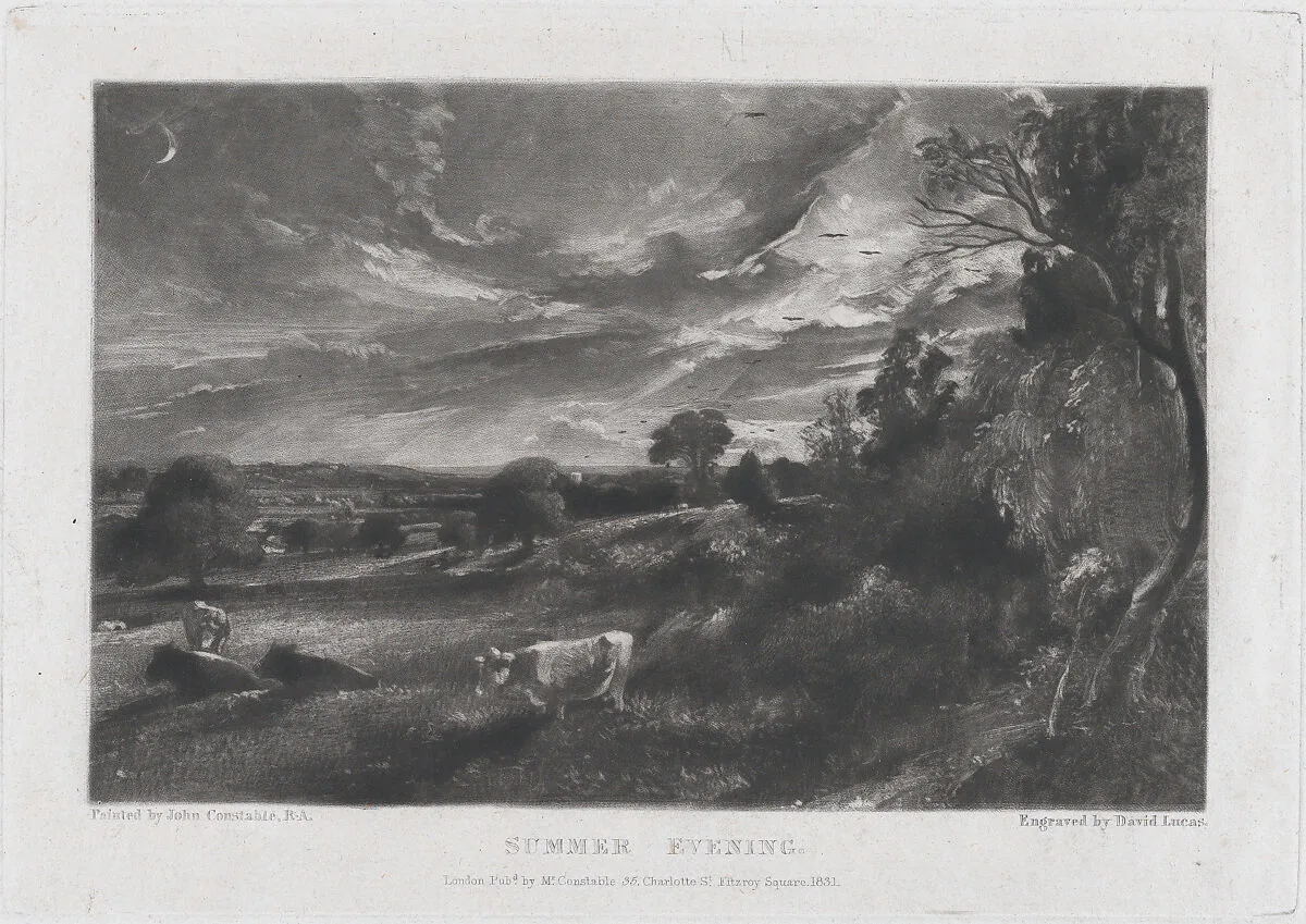Summer Evening — David Lucas|John Constable