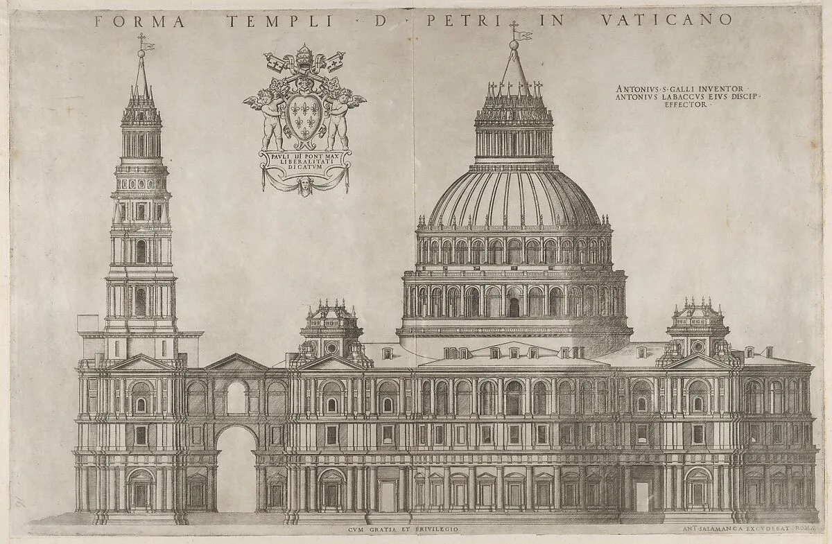 Speculum Romanae Magnificentiae: Design for the Basilica of St. Peter's in the Vatican — Antonio da Sangallo, the Younger|Antonio da Labacco|Antonio Salamanca