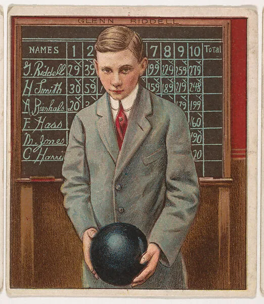Glenn Riddell, Bowling, from Mecca & Hassan Champion Athlete and Prize Fighter collection, 1910 — Mecca Cigarettes