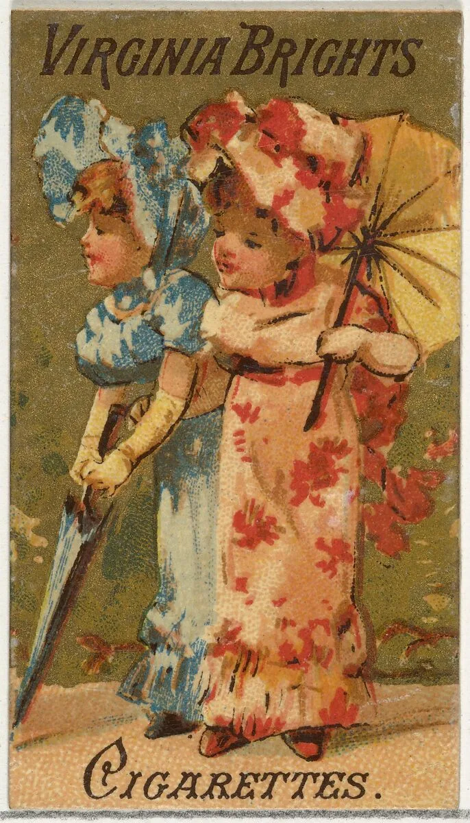 From the Girls and Children series (N64) promoting Virginia Brights Cigarettes for Allen & Ginter brand tobacco products — Allen & Ginter