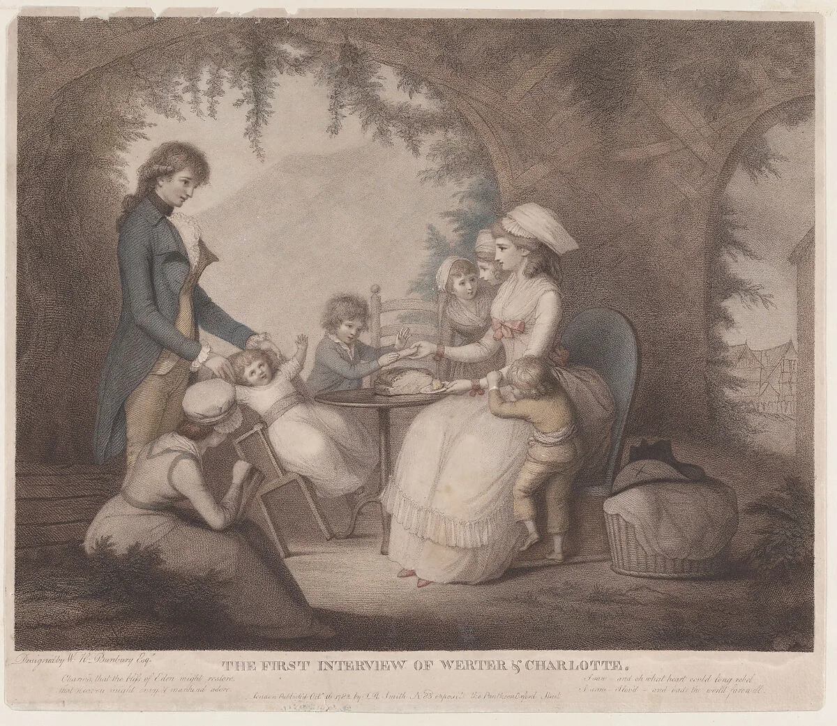 The First Interview of Werther and Charlotte — John Raphael Smith|John Raphael Smith|Johann Wolfgang von Goethe|Henry William Bunbury