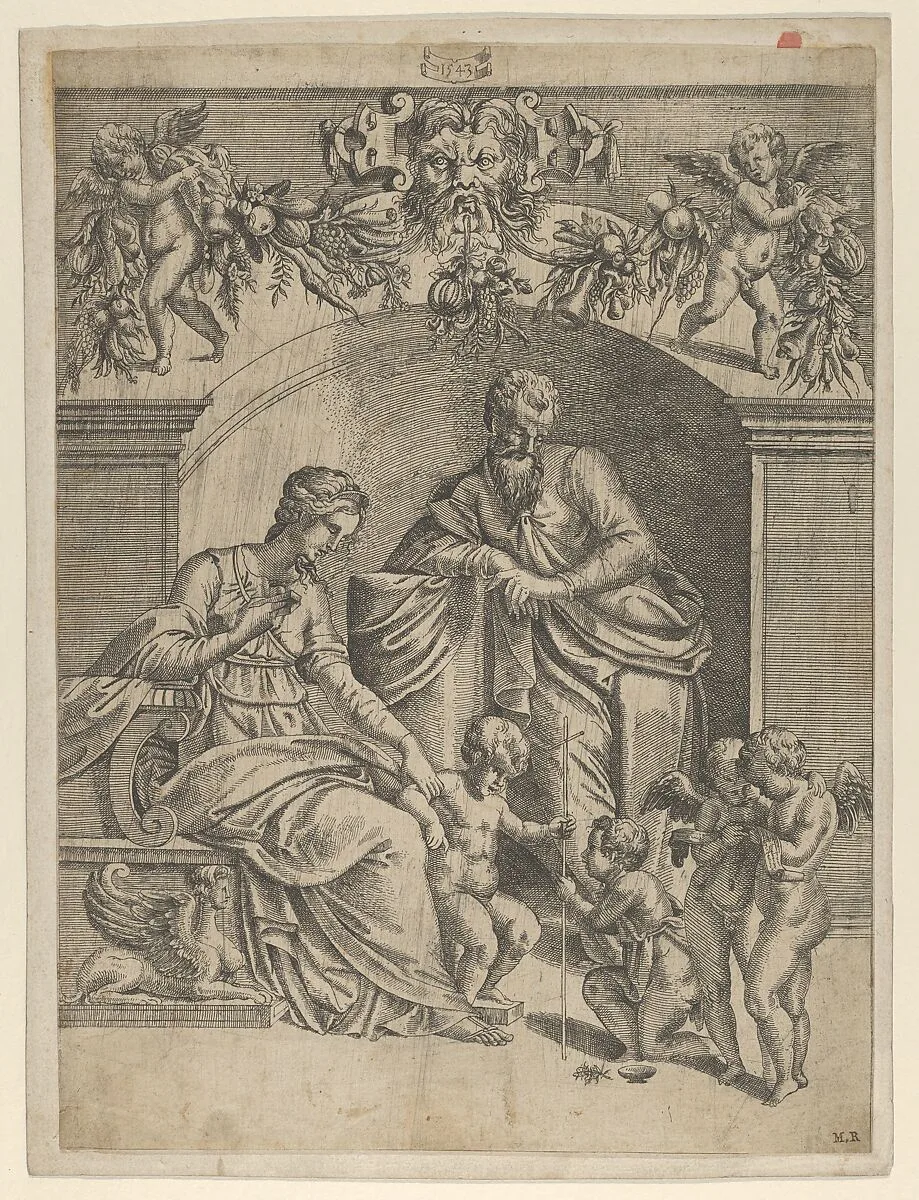 The Holy Family — Francesco Primaticcio|Jean Mignon