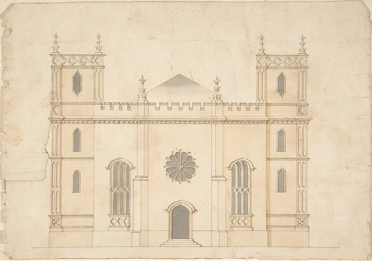 Facade of a Gothic Revival Church — Henry Keene