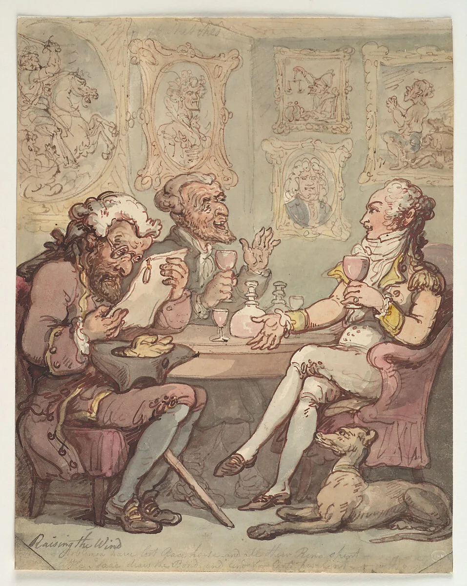 Raising the Wind — Thomas Rowlandson
