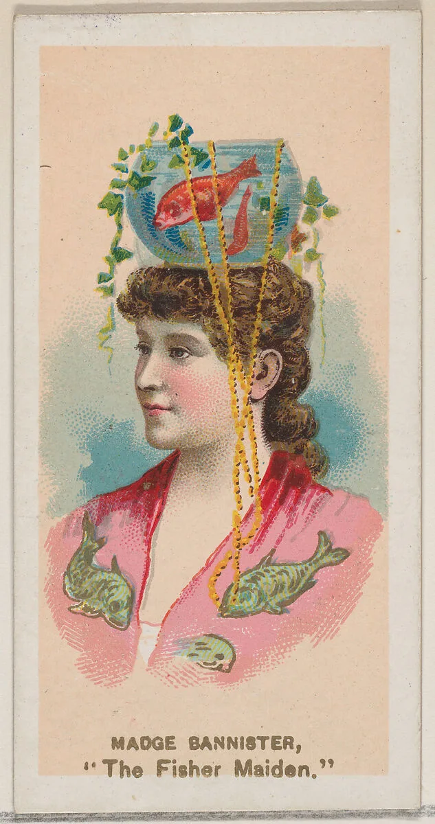 Madge Bannister as "The Fisher Maiden," from the series Fancy Dress Ball Costumes (N73) for Duke brand cigarettes — W. Duke, Sons & Co.|Knapp & Company