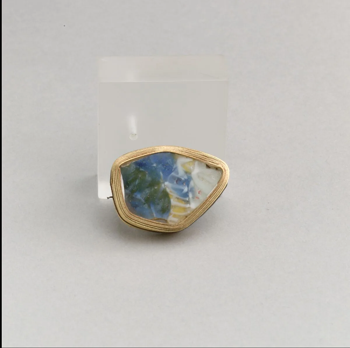 Glass mosaic fragment — Unknown