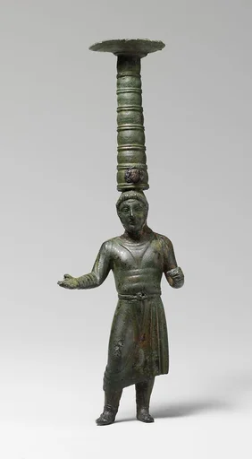 Shaft of a bronze thymiaterion (incense burner)