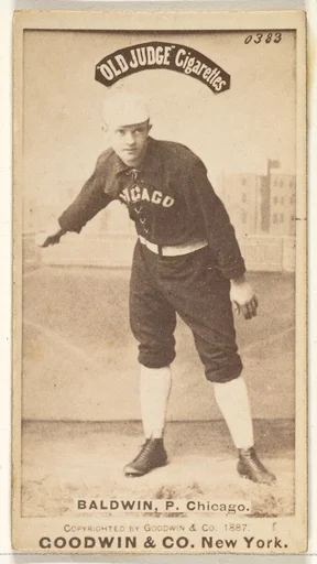 Baldwin, Pitcher, Chicago, from the Old Judge series (N172) for Old Judge Cigarettes