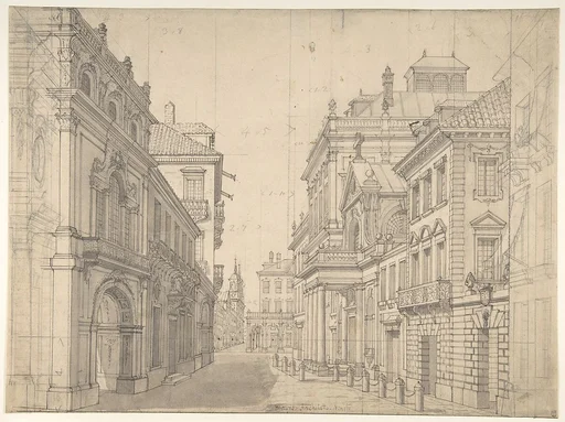 Perspective Design for a Stage Set of an Italian Cityscape