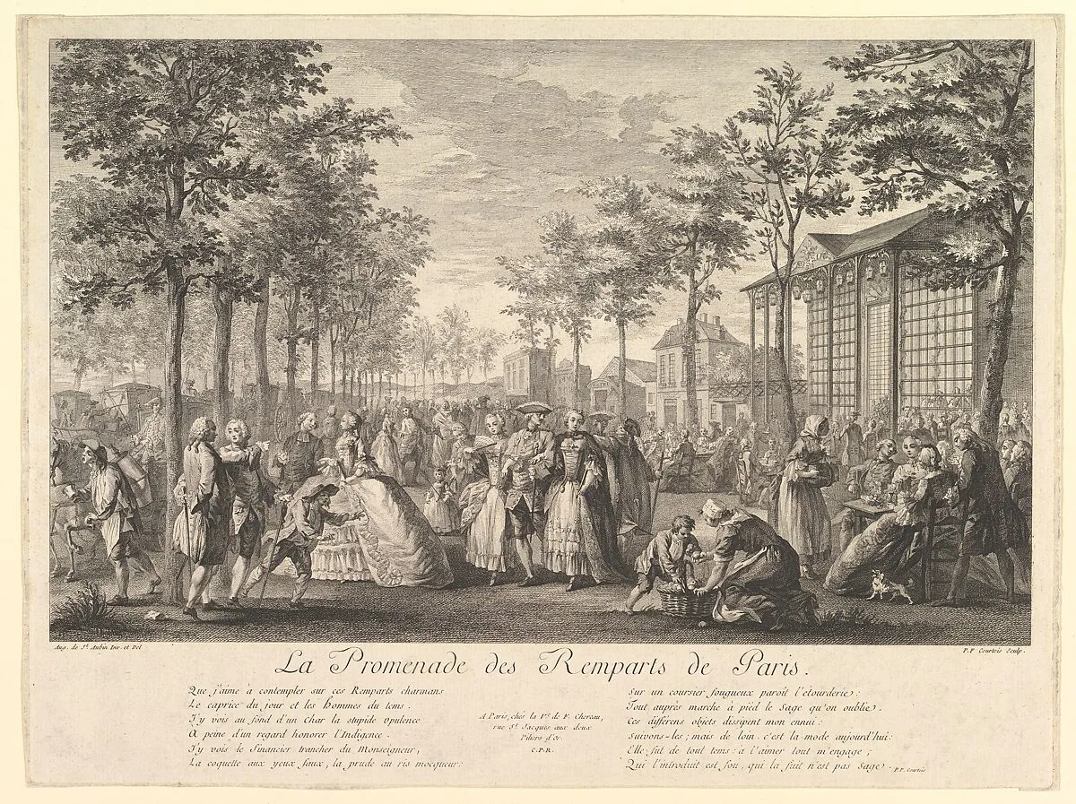 La Promenade des Remparts de Paris — Augustin de Saint-Aubin|Pierre François Courtois