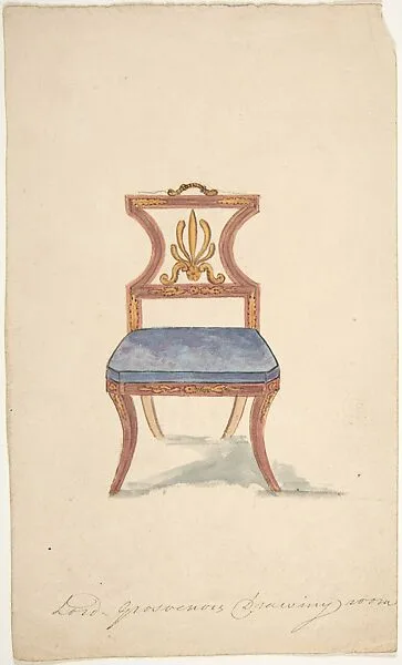 Design for a Chair, "For Lord Grosvenor's Drawing Room" — Gillows