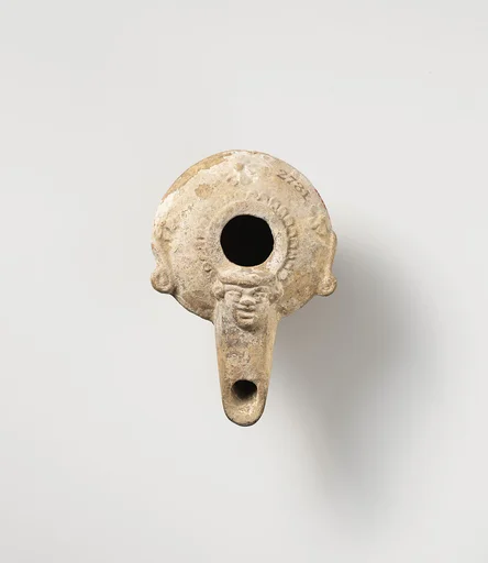 Terracotta oil lamp