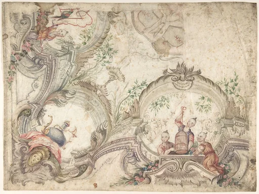 Design for a Ceiling Decoration with Chinoiseries