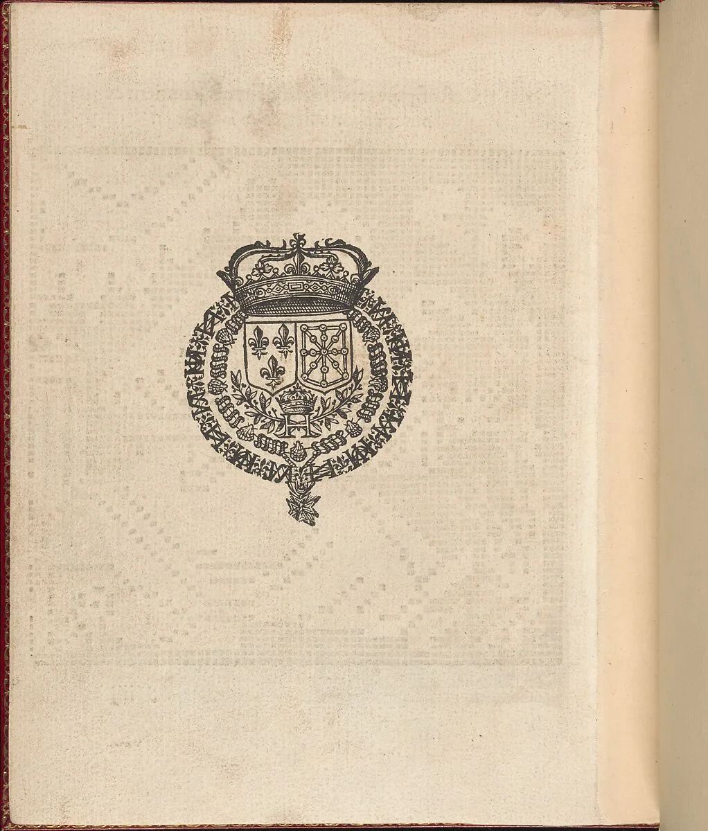 Les Singuliers et Nouveaux Portraicts... page 72 (verso) — Jean Le Clerc|Henri III, King of France and Poland|Louise de Lorraine-Vaudemont|Chambolle-Duru|Federico de Vinciolo