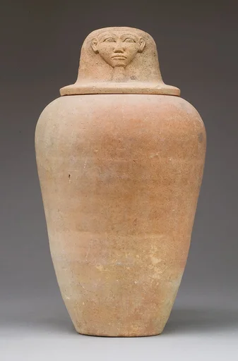 Canopic Jar with an Image Representing the Hieroglyph for Face