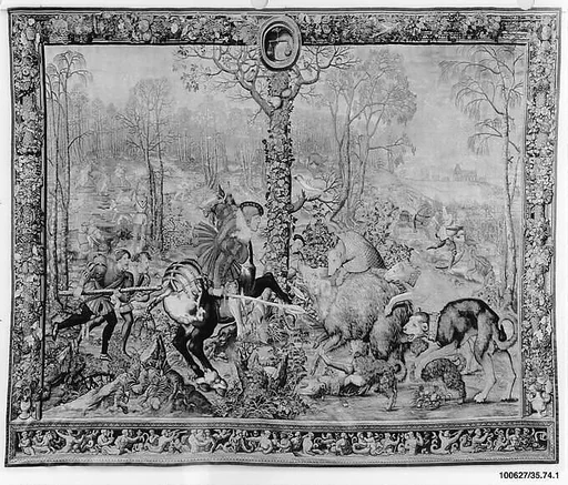 The Final Assault on the Boar, or December from a set of the Hunts of Maximilian