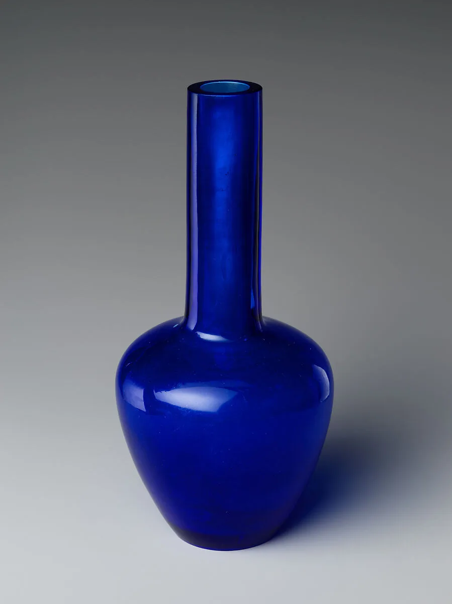 清乾隆 寶藍色透明玻璃瓶|Vase — Unknown