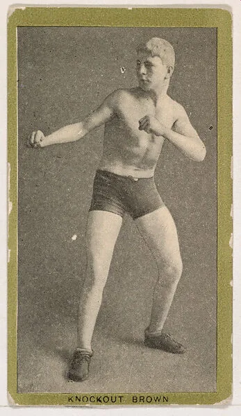 Knockout Brown, from the Pugilistic Subjects series (T226), issued by Red Sun Cigarettes — Red Sun Cigarettes