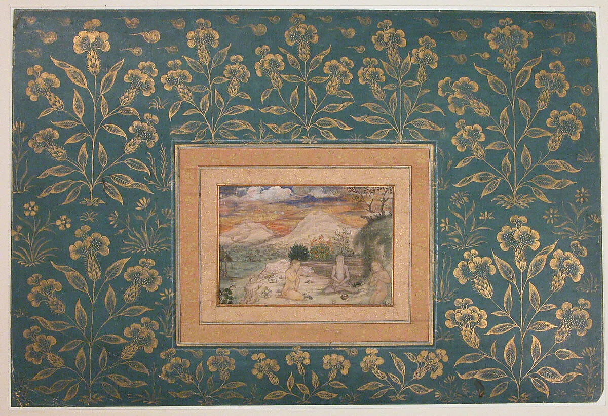 Holy Man with Two Disciples in a Landscape Setting — Unknown