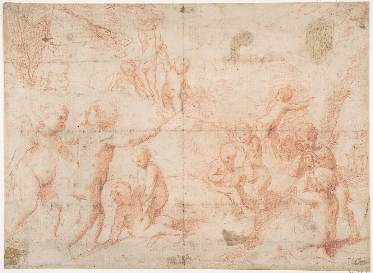 Putti and a Young Satyr at Play — Giovanni Lanfranco