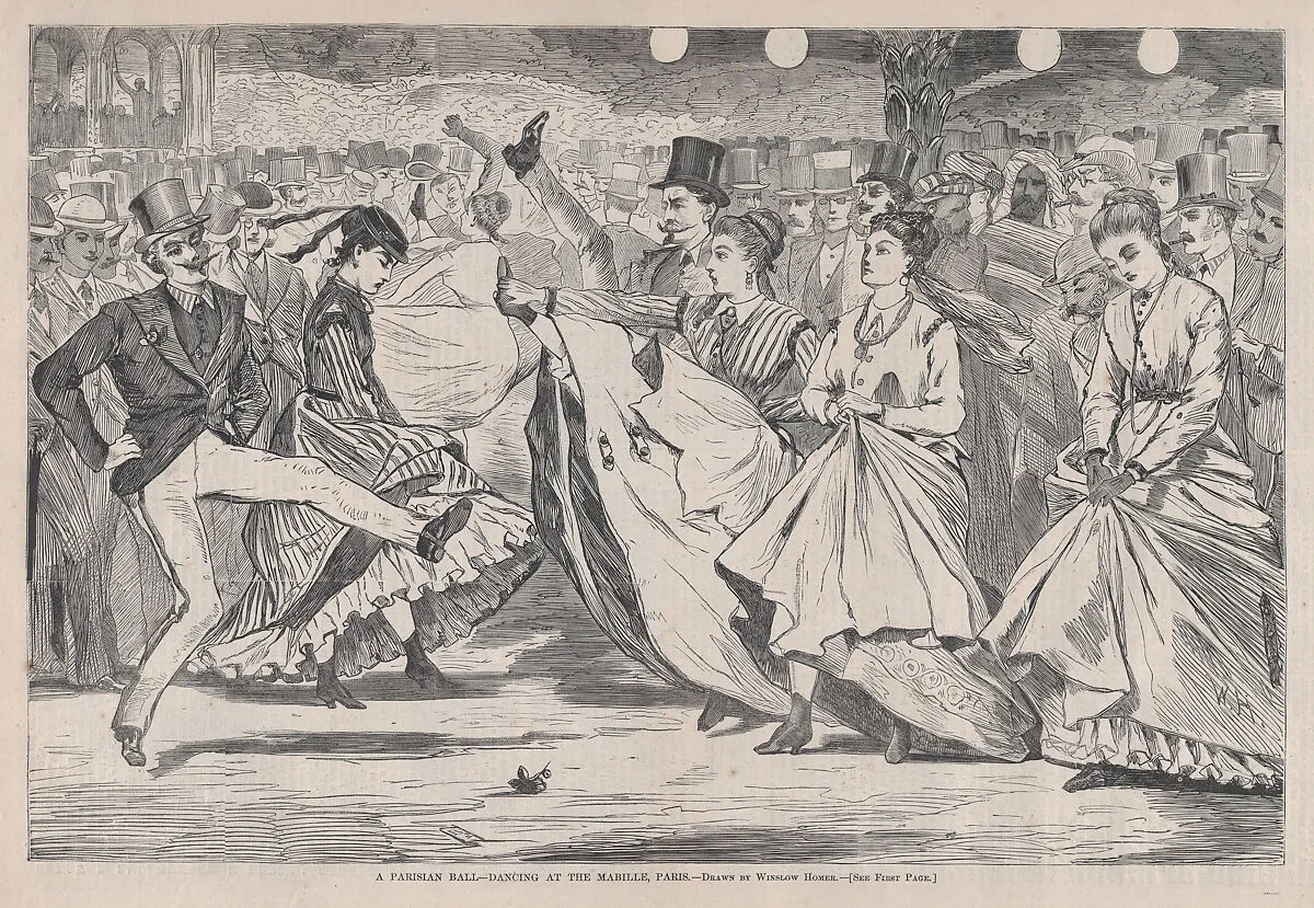 A Parisian Ball – Dancing at the Mabille, Paris (from "Harper's Weekly," Vol. XI) — Winslow Homer|Harper & Brothers|Harper's Weekly