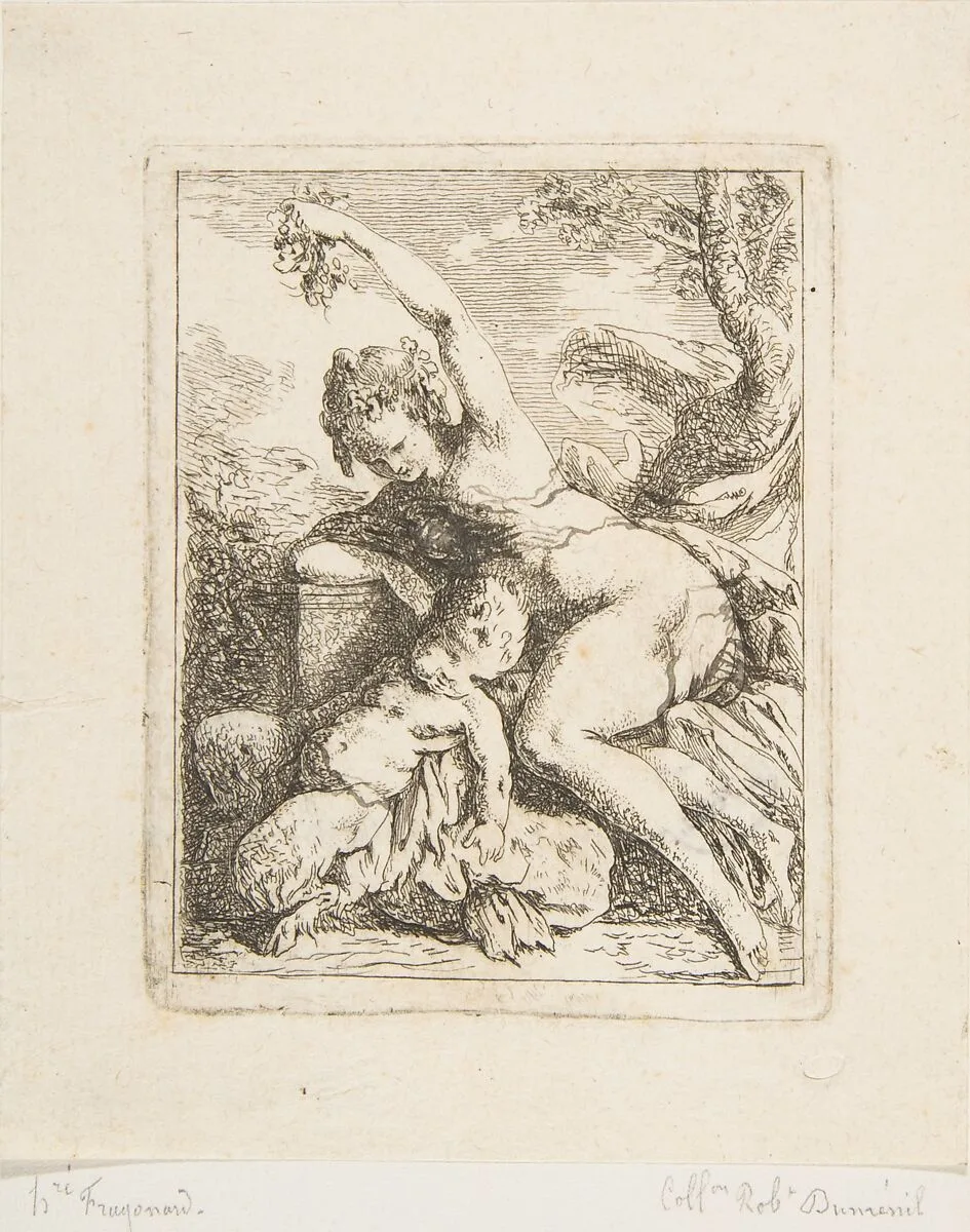 Bacchante et jeune satyre — Jean Honoré Fragonard