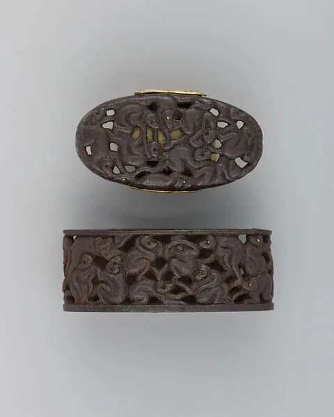 Sword-Hilt Collar and Pommel (Fuchigashira) — Unknown