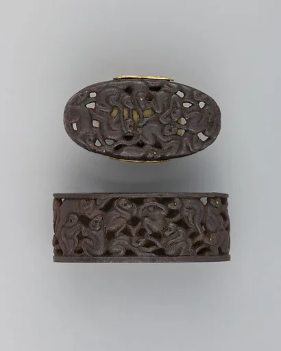 Sword-Hilt Collar and Pommel (Fuchigashira)