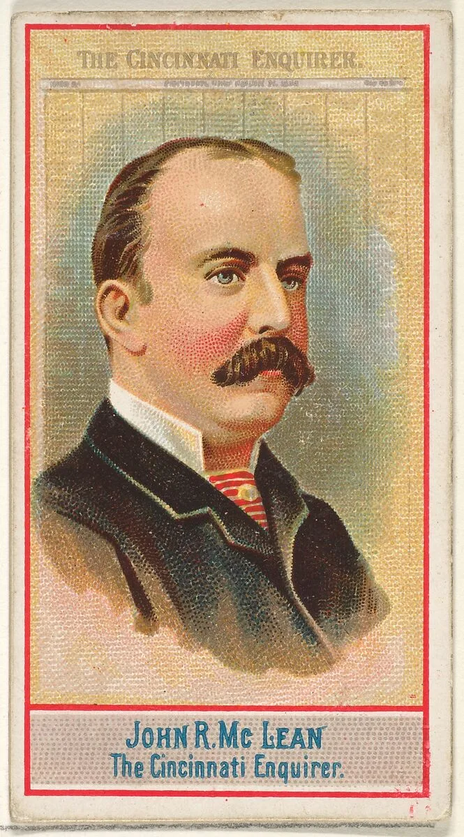 John R. McLean, The Cincinnati Enquirer, from the American Editors series (N1) for Allen & Ginter Cigarettes Brands — Allen & Ginter