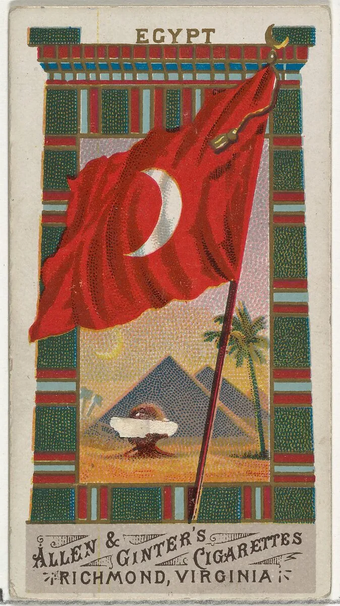 Egypt, from Flags of All Nations, Series 1 (N9) for Allen & Ginter Cigarettes Brands — Allen & Ginter