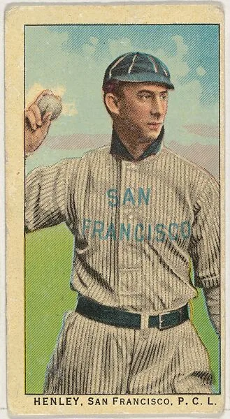 Henley, San Francisco, Pacific Coast League, from the "Obak Baseball Players" set (T212), issued by the American Tobacco Company to promote Obak Mouthpiece Cigarettes — American Tobacco Company