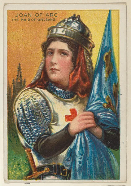 Joan of Arc, The Maid of Orleans, from the "Heroes of History" series (T68), issued with Miners Extra Smoking Tobacco, Natural Leaf Scrap, and Royal Bengals Little Cigars — Saint Joan of Arc|Royal Bengals Little Cigars