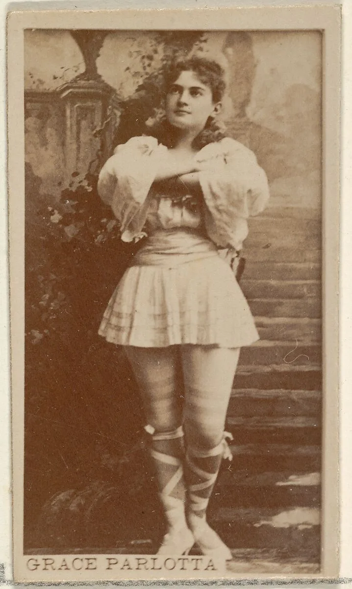 Grace Parlotta, from the Actors and Actresses series (N45, Type 8) for Virginia Brights Cigarettes — Allen & Ginter